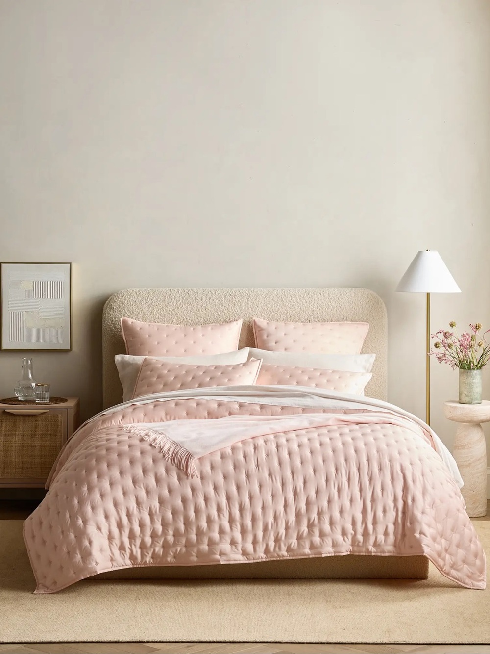 Quince Bamboo Dream Quilt NWT in Soft Pink Twin $335